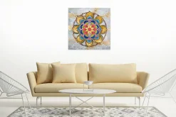 Handgemaltes Gemälde 'Mandala Love' 80x80cm | inkl. Echtheitszertifikat