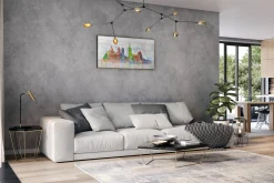 Handgemaltes Gemälde 'Marseille Skyline Silhouette' 120x60cm | inkl. Echtheitszertifikat