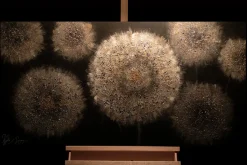 Handgemaltes Gemälde 'Meer aus Pusteblumen' 120x60cm | inkl. Echtheitszertifikat