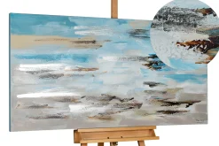 Handgemaltes Gemälde 'Meeresbrandung im Morgendunst' 140x70cm | inkl. Echtheitszertifikat