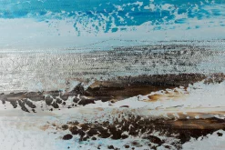 Handgemaltes Gemälde 'Meeresbrandung im Morgendunst' 140x70cm | inkl. Echtheitszertifikat