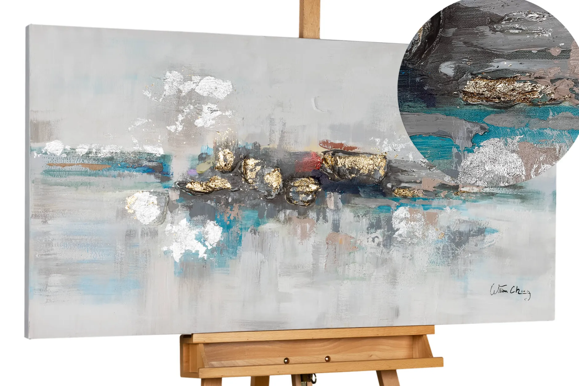 Handgemaltes Gemälde 'Mirage' 120x60cm | inkl. Echtheitszertifikat
