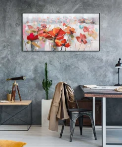 Handgemaltes Gemälde 'Mohnblumenmeer' 120x60cm | inkl. Echtheitszertifikat