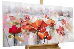 Handgemaltes Gemälde 'Mohnblumenmeer' 120x60cm | inkl. Echtheitszertifikat