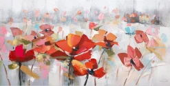 Handgemaltes Gemälde 'Mohnblumenmeer' 120x60cm | inkl. Echtheitszertifikat