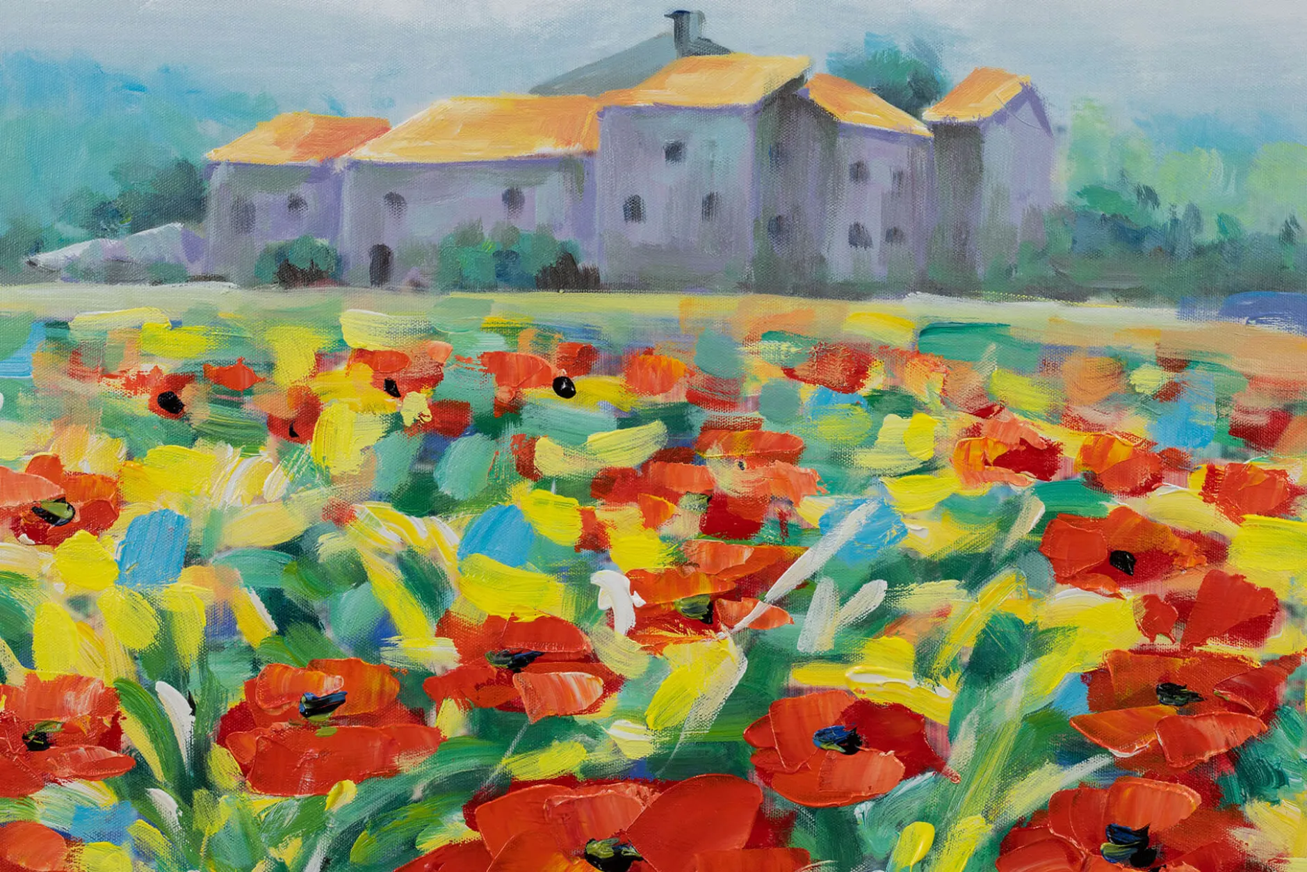 Handgemaltes Gemälde 'Mohnblumenzeit' 93x63cm | inkl. Echtheitszertifikat