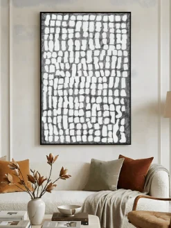 Handgemaltes Gemälde 'Monochrome Rhythm' 60x90cm | inkl. Echtheitszertifikat