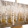 Handgemaltes Gemälde 'Morgentau im Birkenwald' 120x80cm | inkl. Echtheitszertifikat