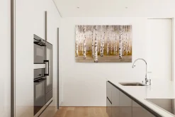 Handgemaltes Gemälde 'Morgentau im Birkenwald' 120x80cm | inkl. Echtheitszertifikat