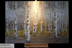 Handgemaltes Gemälde 'Morgentau im Birkenwald' 120x80cm | inkl. Echtheitszertifikat