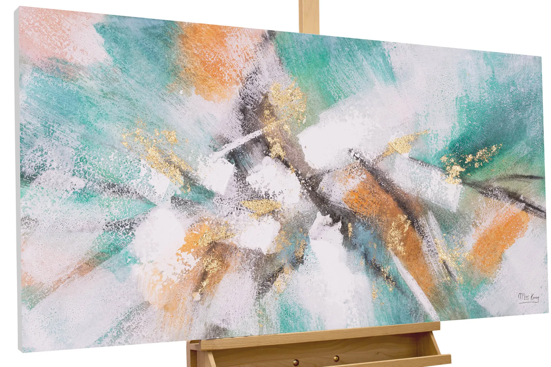 Handgemaltes Gemälde 'Mosaik der Natur' 120x60cm | inkl. Echtheitszertifikat