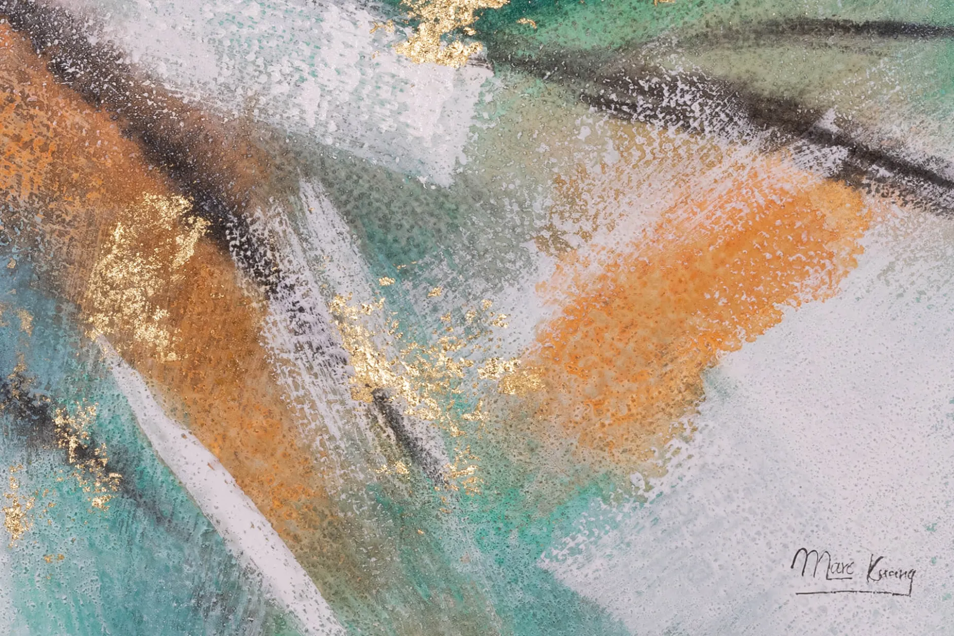 Handgemaltes Gemälde 'Mosaik der Natur' 120x60cm | inkl. Echtheitszertifikat
