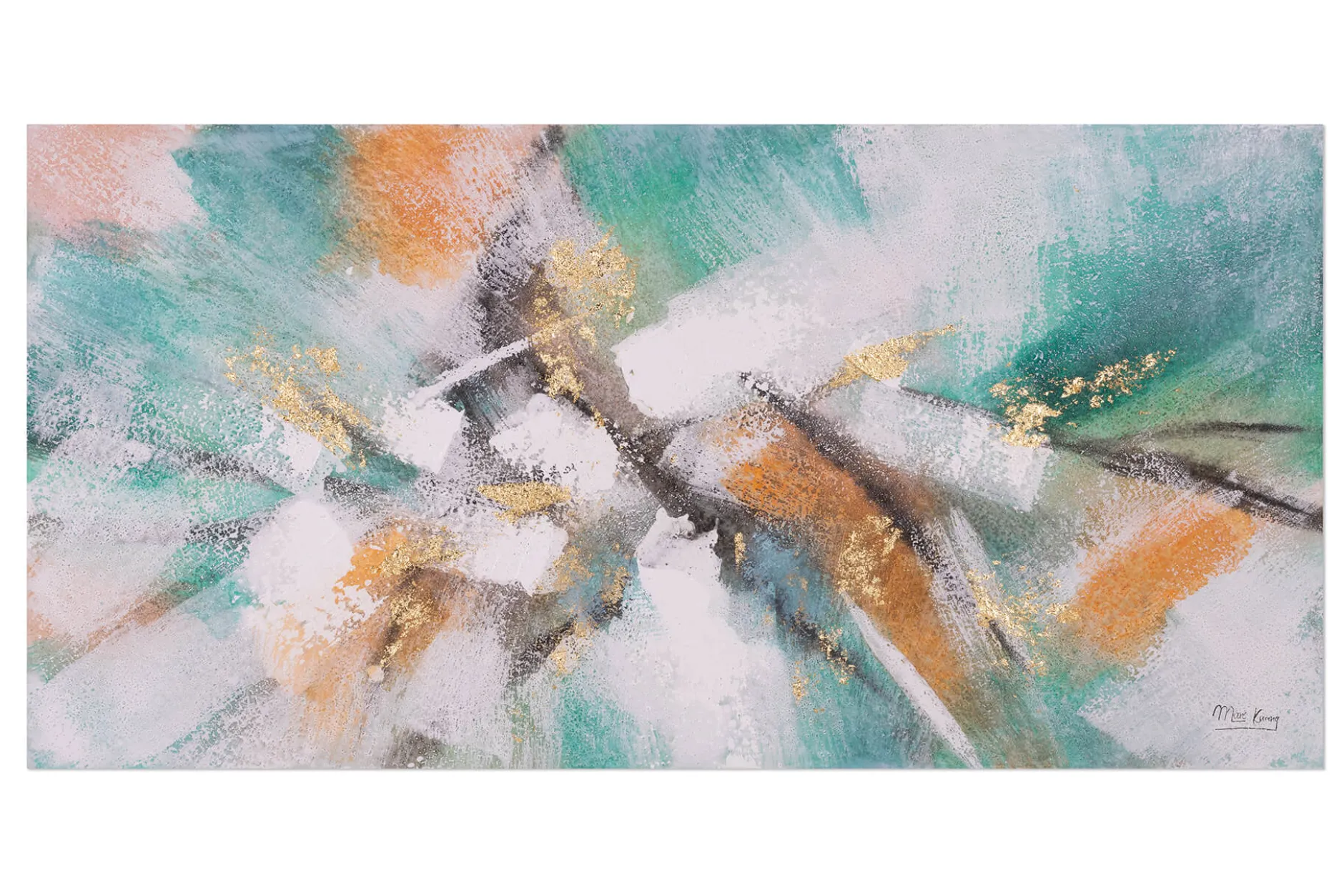 Handgemaltes Gemälde 'Mosaik der Natur' 120x60cm | inkl. Echtheitszertifikat