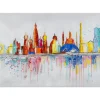 Handgemaltes Gemälde 'Moscow Skyline Silhouette' 120x60cm | inkl. Echtheitszertifikat