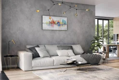 Handgemaltes Gemälde 'Moscow Skyline Silhouette' 120x60cm | inkl. Echtheitszertifikat