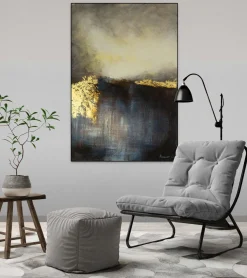 Handgemaltes Gemälde 'Mountainside by Dawn' 80x120cm | inkl. Echtheitszertifikat