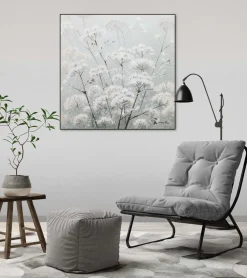 Handgemaltes Gemälde 'Nebelblüten' 80x80cm | inkl. Echtheitszertifikat