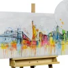 Handgemaltes Gemälde 'New York Skyline Silhouette' 120x60cm | inkl. Echtheitszertifikat