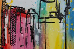 Handgemaltes Gemälde 'New York Skyline Silhouette' 120x60cm | inkl. Echtheitszertifikat