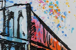 Handgemaltes Gemälde 'New York Skyline Silhouette' 120x60cm | inkl. Echtheitszertifikat