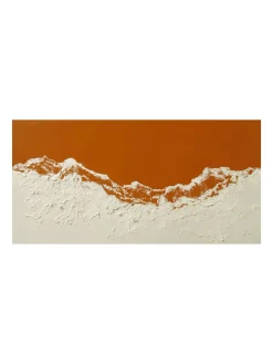 Handgemaltes Gemälde 'Orange Bergpanorama' | Echtheitszertifikat inklusive