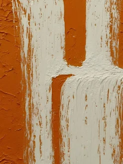 Handgemaltes Gemälde 'Orangefarbene Reliefkaskade' | Echtheitszertifikat inklusive