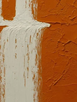 Handgemaltes Gemälde 'Orangefarbene Reliefkaskade' | Echtheitszertifikat inklusive