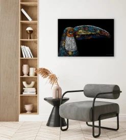 Handgemaltes Gemälde 'Ornamental Toucan' 90x60cm | inkl. Echtheitszertifikat