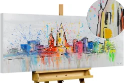 Handgemaltes Gemälde 'Oslo Skyline Silhouette' 120x60cm | inkl. Echtheitszertifikat