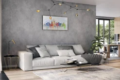 Handgemaltes Gemälde 'Oslo Skyline Silhouette' 120x60cm | inkl. Echtheitszertifikat