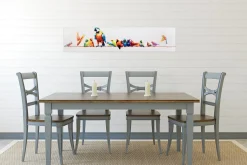 Handgemaltes Gemälde 'Paradiesvögel' 150x30cm | inkl. Echtheitszertifikat