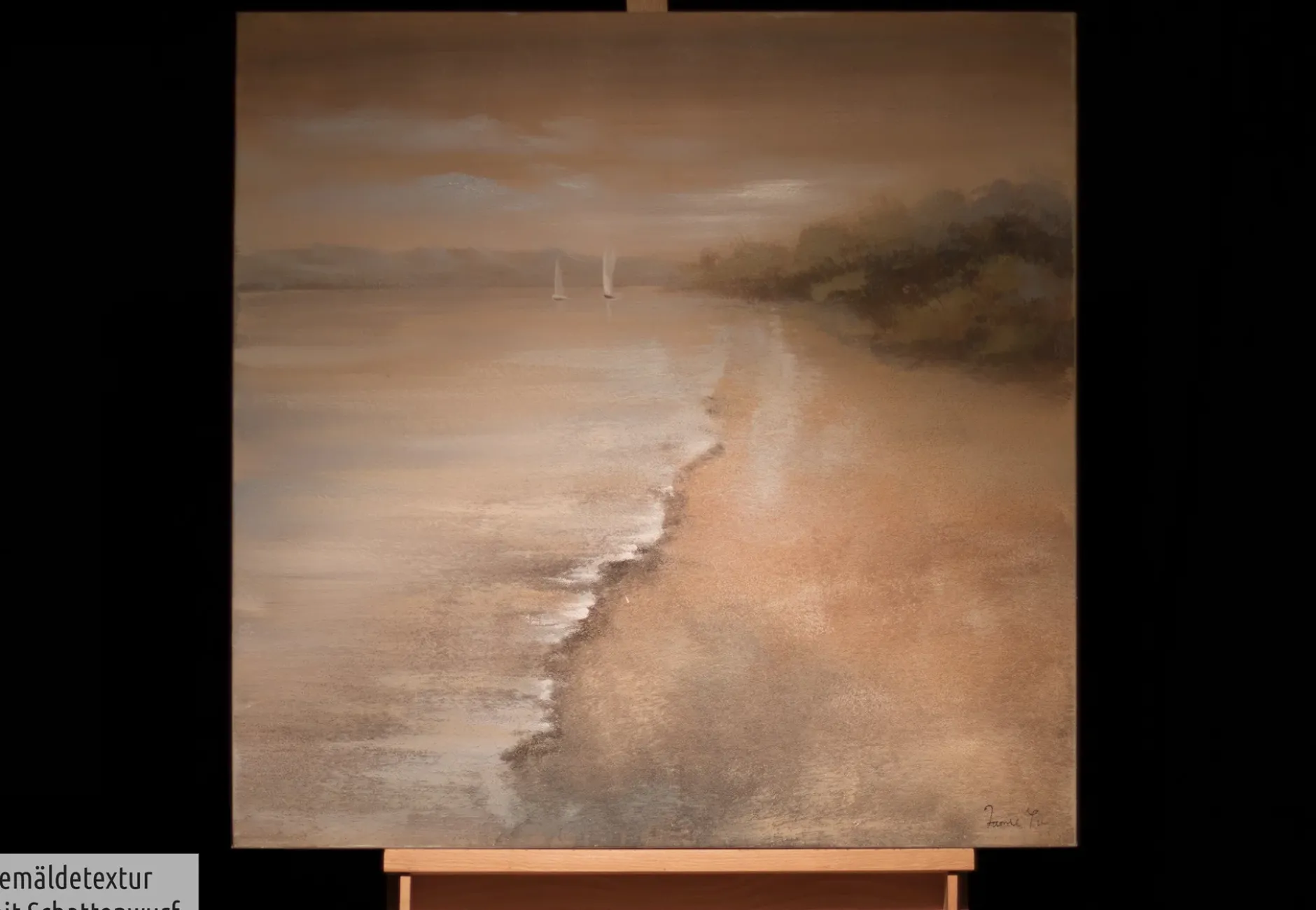Handgemaltes Gemälde 'Paradise in front of us' 80x80cm | inkl. Echtheitszertifikat
