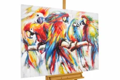 Handgemaltes Gemälde 'Parrots in Love' 100x75cm | inkl. Echtheitszertifikat