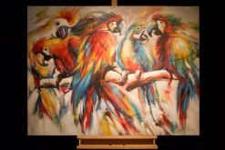Handgemaltes Gemälde 'Parrots in Love' 100x75cm | inkl. Echtheitszertifikat