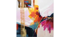 Handgemaltes Gemälde 'Passion der Farben' 80x80cm | inkl. Echtheitszertifikat