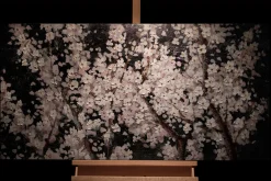Handgemaltes Gemälde 'Pearls in Bloom' 120x60cm | inkl. Echtheitszertifikat
