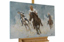 Handgemaltes Gemälde 'Polo Game' 90x60cm | inkl. Echtheitszertifikat