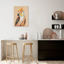 Handgemaltes Gemälde 'Portrait eines Kakadus' 50x70cm | inkl. Echtheitszertifikat