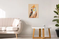 Handgemaltes Gemälde 'Portrait eines Kakadus' 50x70cm | inkl. Echtheitszertifikat