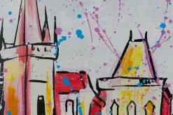 Handgemaltes Gemälde 'Prague Skyline Silhouette' 120x60cm | inkl. Echtheitszertifikat