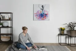 Handgemaltes Gemälde 'Primaballerina' 80x80cm | inkl. Echtheitszertifikat
