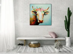 Handgemaltes Gemälde 'Prinzessin Lotta' 80x80cm | inkl. Echtheitszertifikat