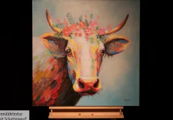 Handgemaltes Gemälde 'Prinzessin Lotta' 80x80cm | inkl. Echtheitszertifikat