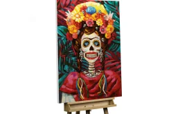 Handgemaltes Gemälde 'Prinzessin aus Mexiko' 70x100cm | inkl. Echtheitszertifikat