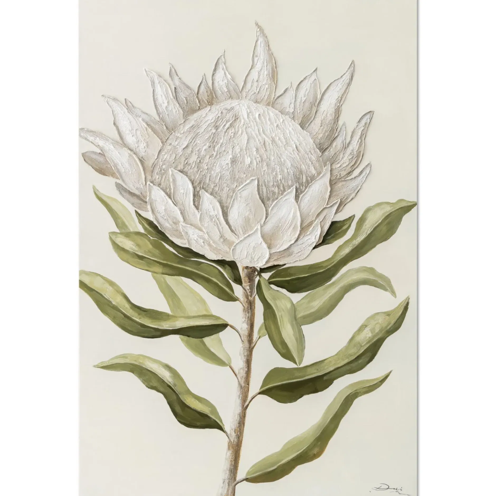 Handgemaltes Gemälde 'Protea-Stille' | Echtheitszertifikat inklusive