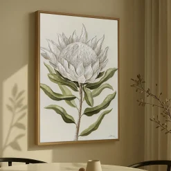 Handgemaltes Gemälde 'Protea-Stille' | Echtheitszertifikat inklusive