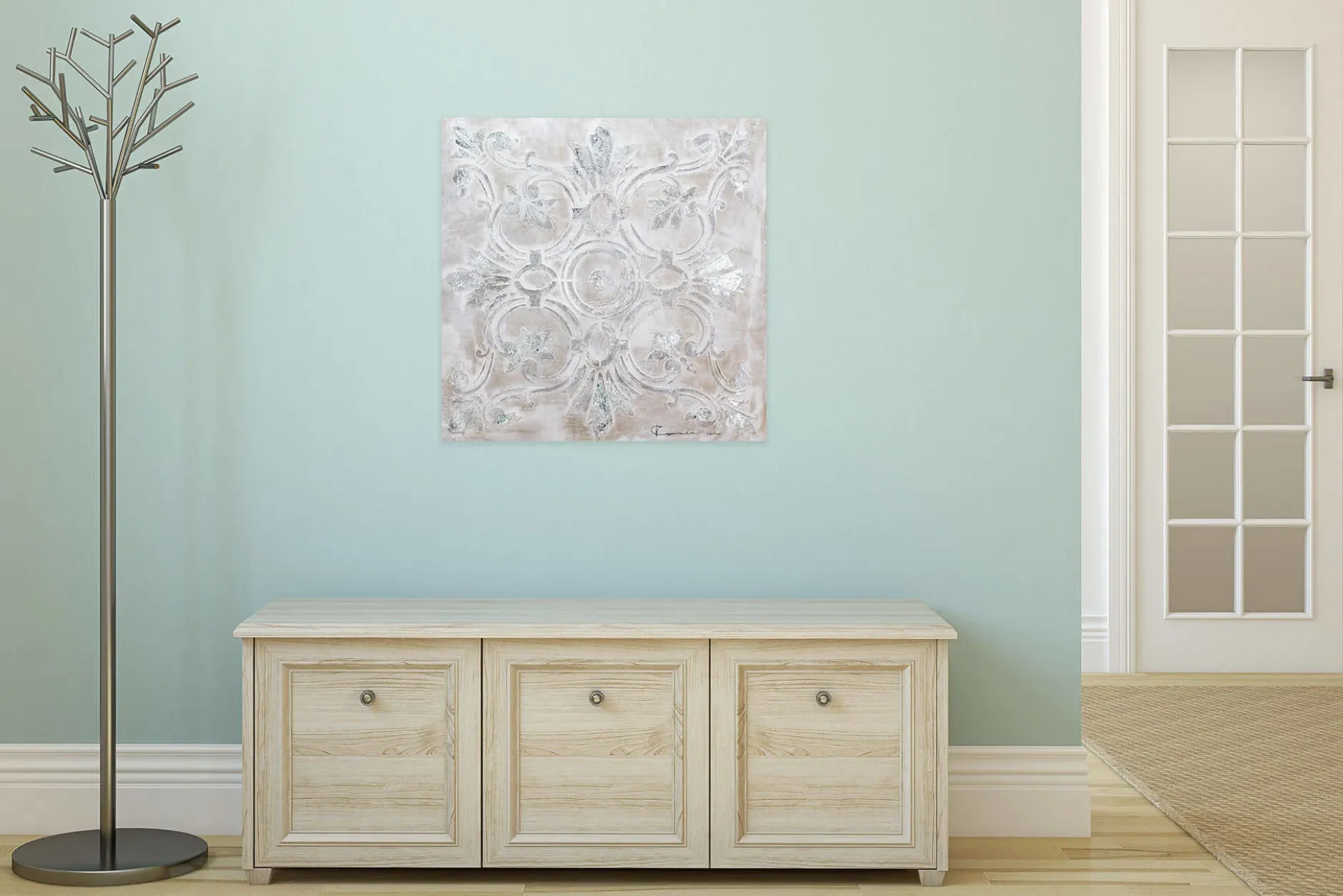 Handgemaltes Gemälde 'Prunkvoll' 80x80cm | inkl. Echtheitszertifikat