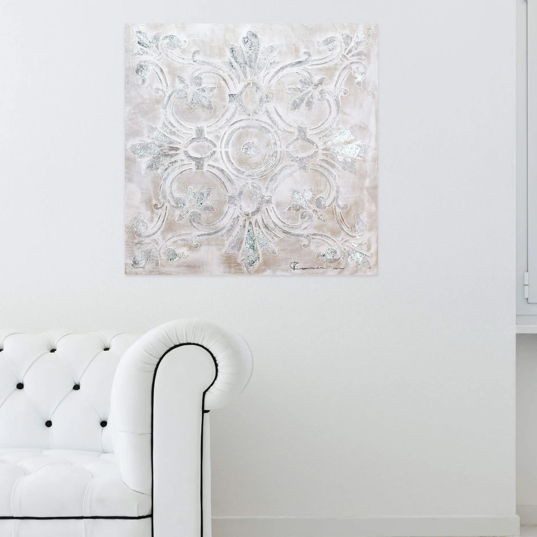 Handgemaltes Gemälde 'Prunkvoll' 80x80cm | inkl. Echtheitszertifikat