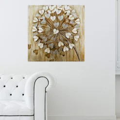 Handgemaltes Gemälde 'Pusteblume im Wind' 80x80cm | inkl. Echtheitszertifikat