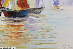 Handgemaltes Gemälde 'Rainbow Regatta' 120x60cm | inkl. Echtheitszertifikat